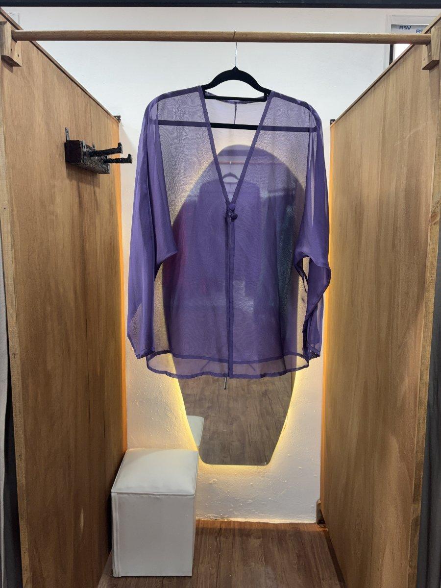 Saco violeta con dos botones