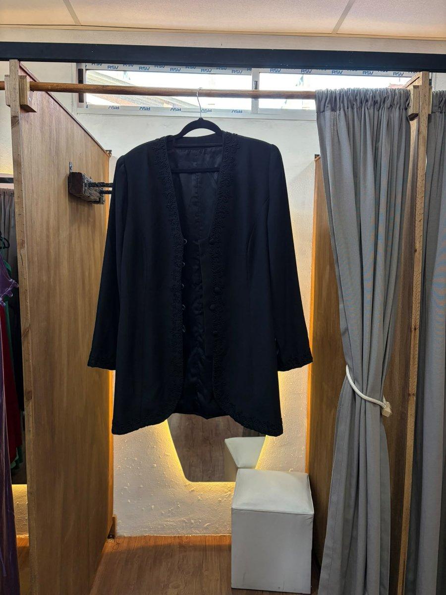 Blazer negro largo
