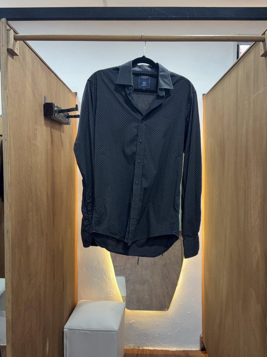 Camisa negra con puntos (MISTRAL)