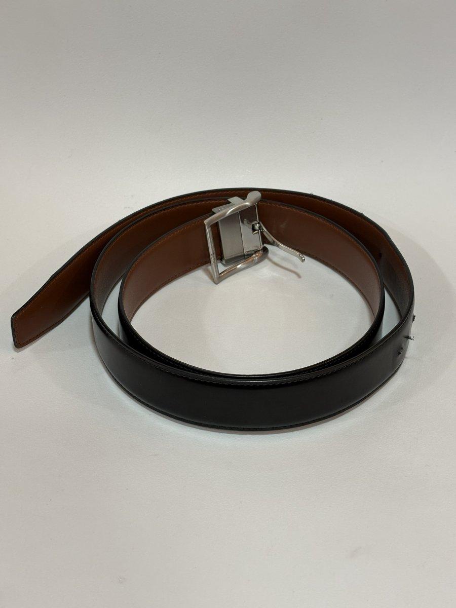 Cinturon negro y marron reversible