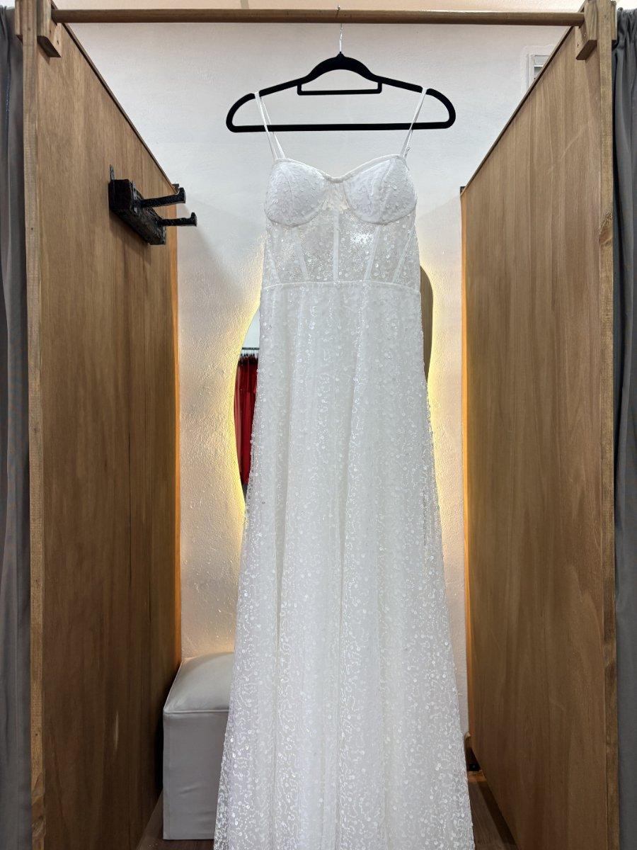Vestido largo novia/quinceañera blanco con brillos