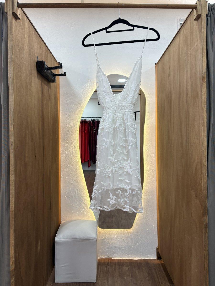 Vestido corto blanco