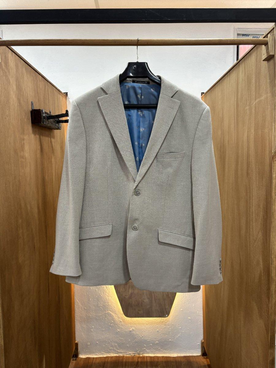 Saco beige interior celeste (FLORENZI)
