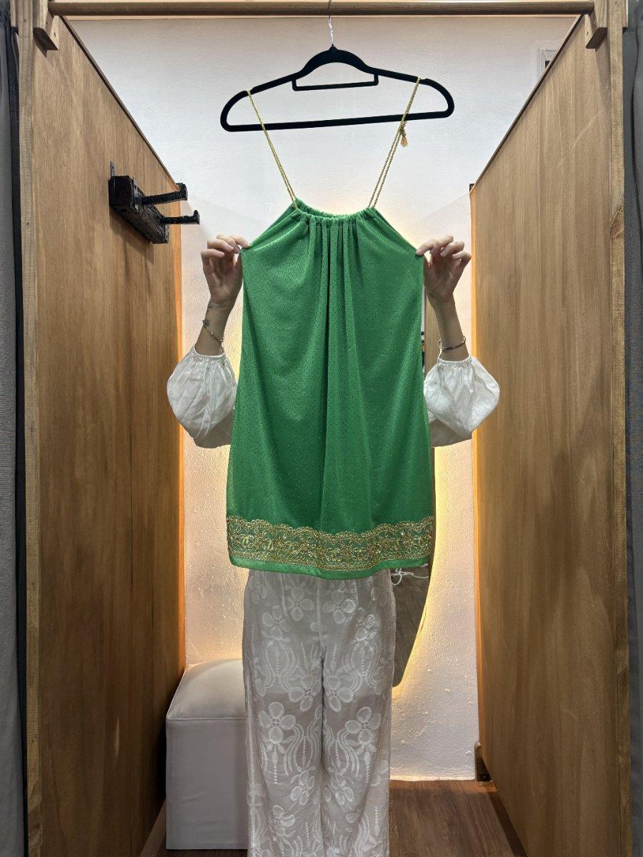 Vestido corto verde