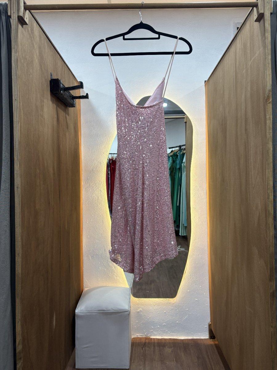 Vestido rosa de lentejuelas