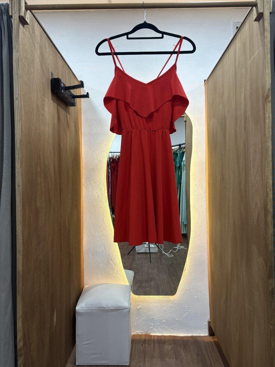 Vestido corto rojo