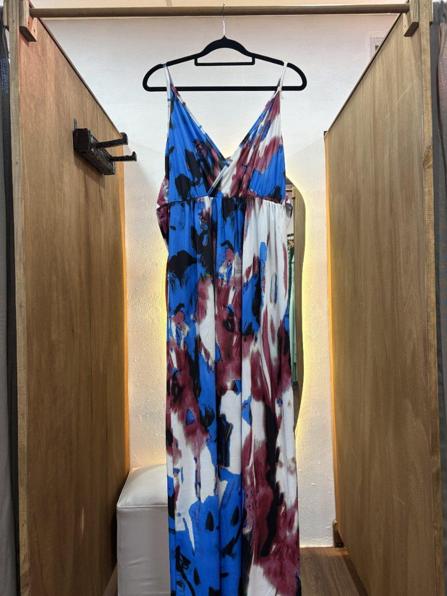 Vestido largo estampado