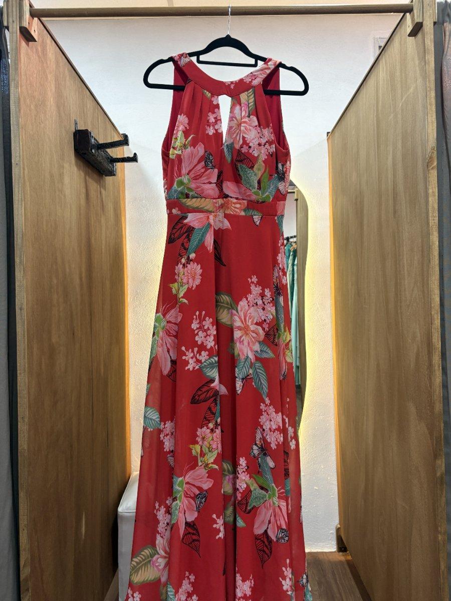 Vestido largo estampado