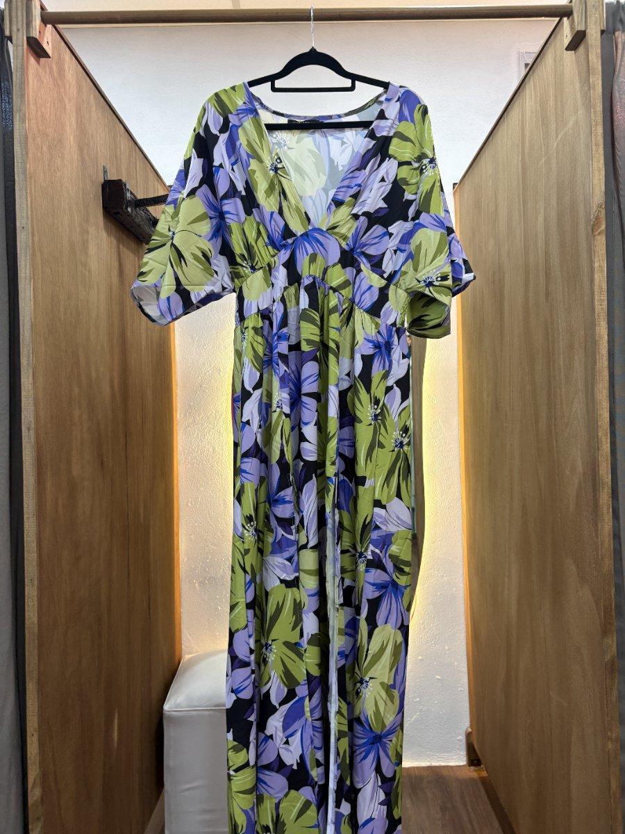 Vestido largo estampado
