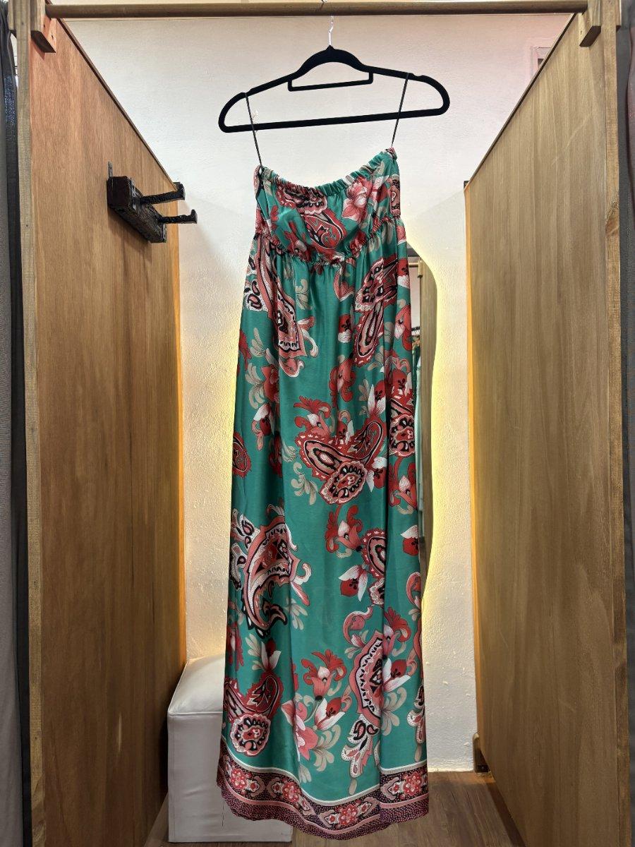 Vestido largo estampado
