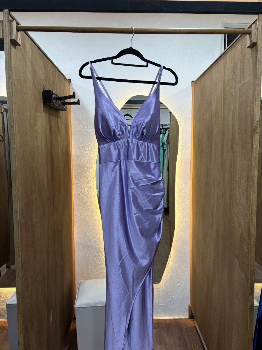 Vestido largo violeta