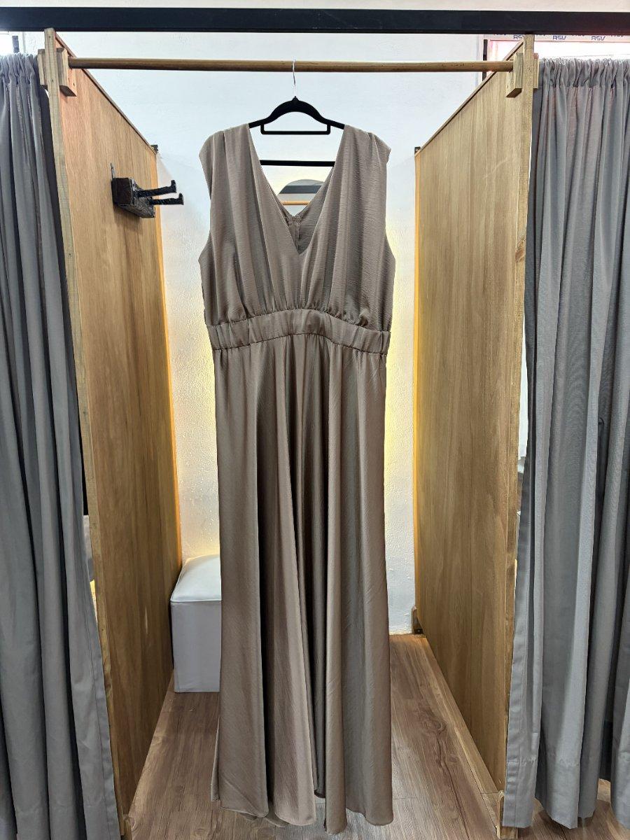 Vestido largo marrón