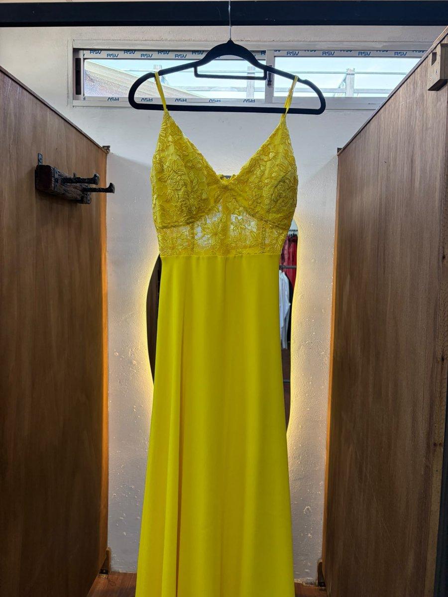 Vestido largo amarillo