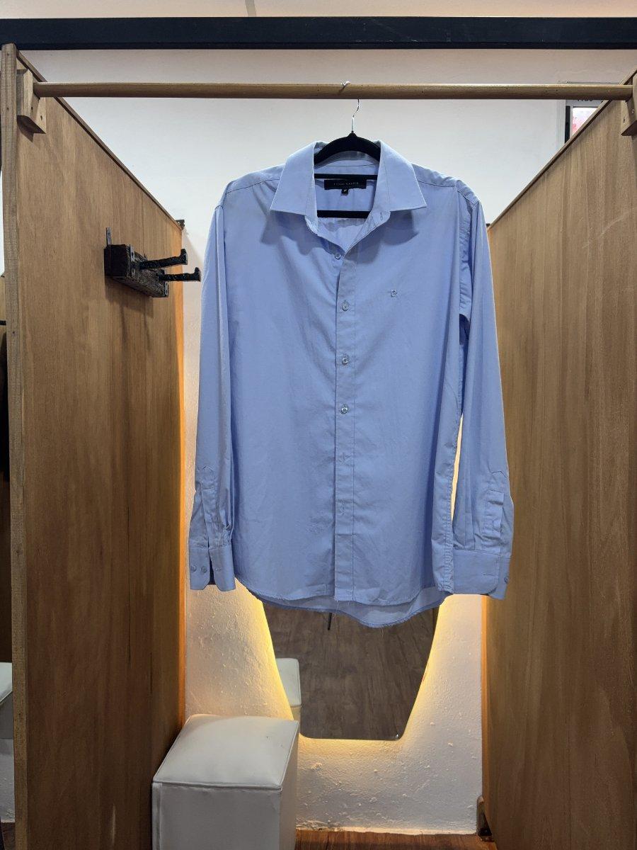 Camisa celeste lisa (PIERRE CARDIN)