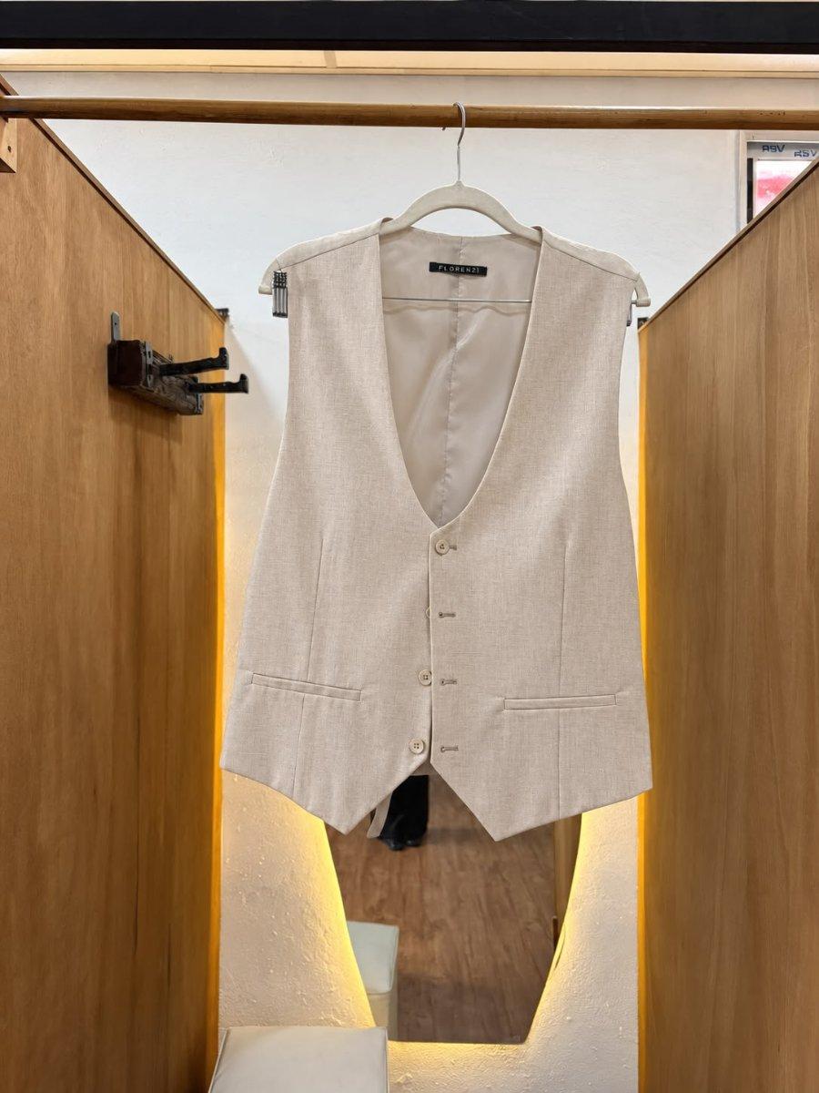 Chaleco de niño beige