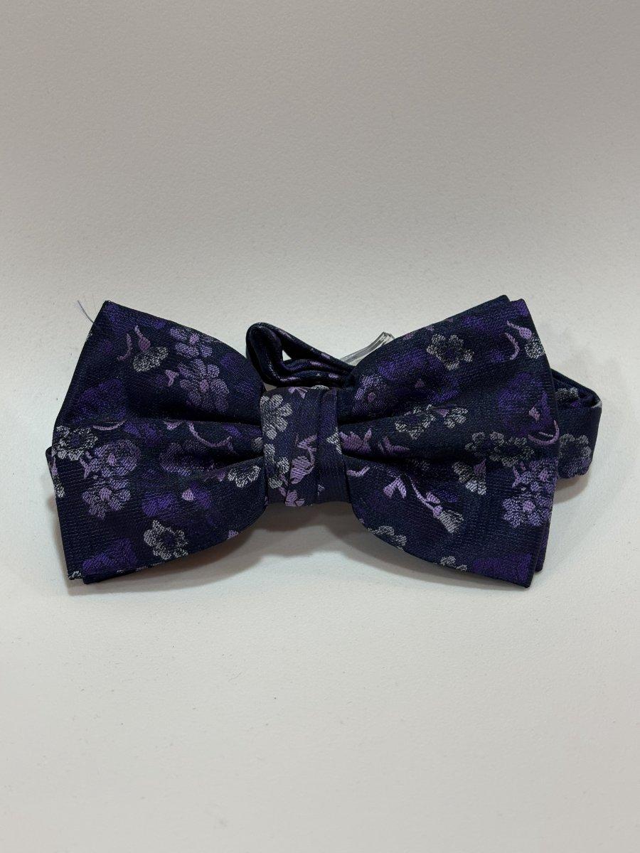 Moño violeta con flores