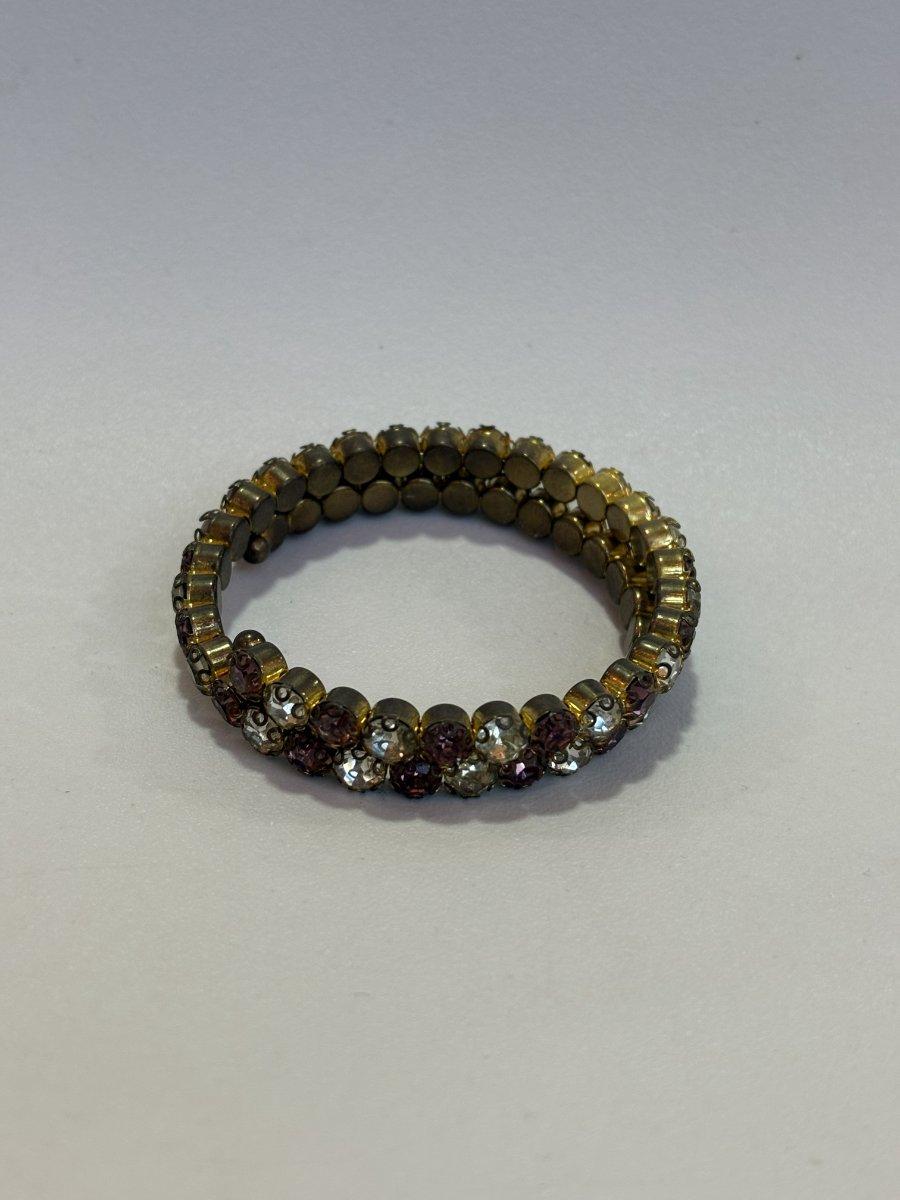 Brazalete rosado y plateado