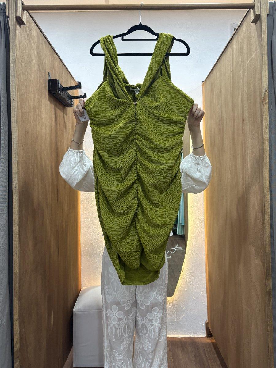 Vestido corto verde